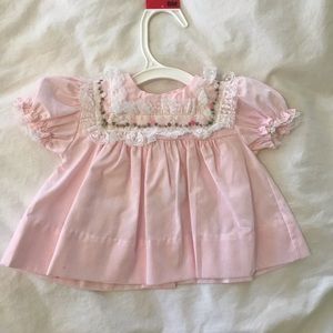 Infant pink lace top